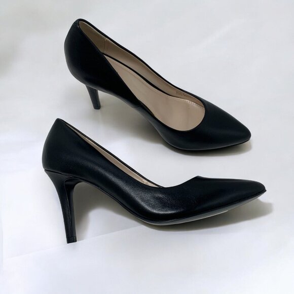 Cole Haan Women's Go-To Park Pumps Black Leather 3" Heel Sz 9 - Picture 2 of 12